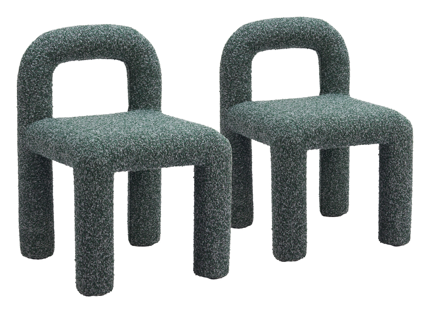 Sillas de comedor (juego de 2) verde nieve: asientos modernos y ergonómicos para el hogar y la oficina