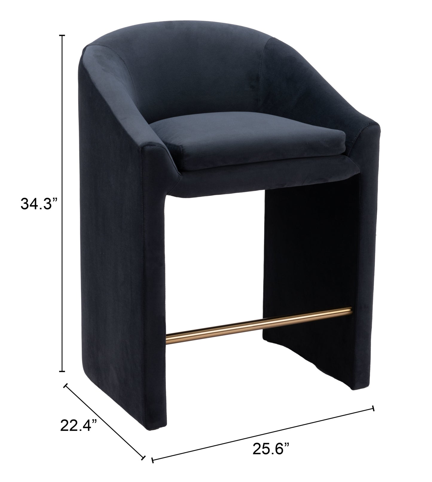 Tabouret de bar Emas gris nuit