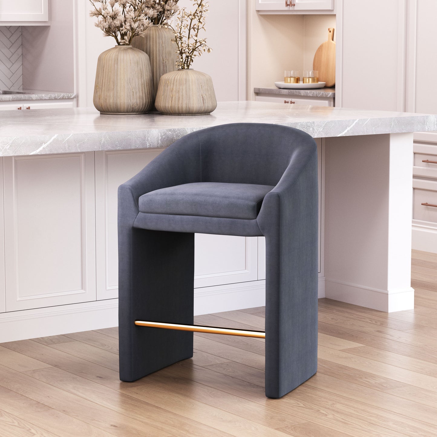 Tabouret de bar Emas gris nuit