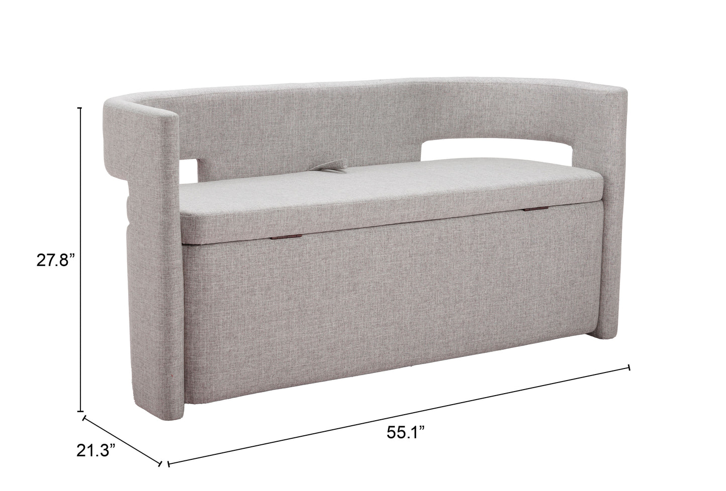 Banco de almacenamiento gris: calidad superior y diseño elegante para su hogar