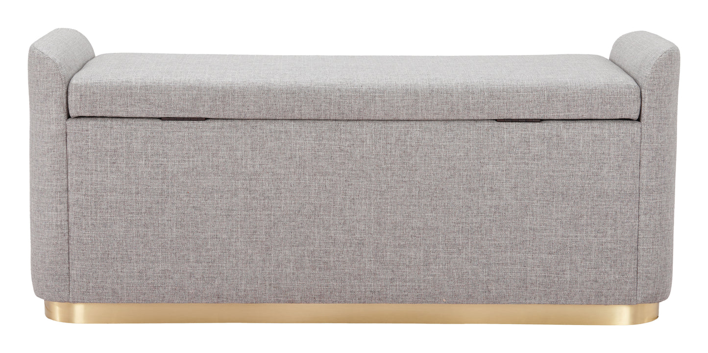 Banco de almacenamiento gris: calidad superior y diseño elegante para su hogar