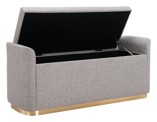 Banc de rangement Dobo gris