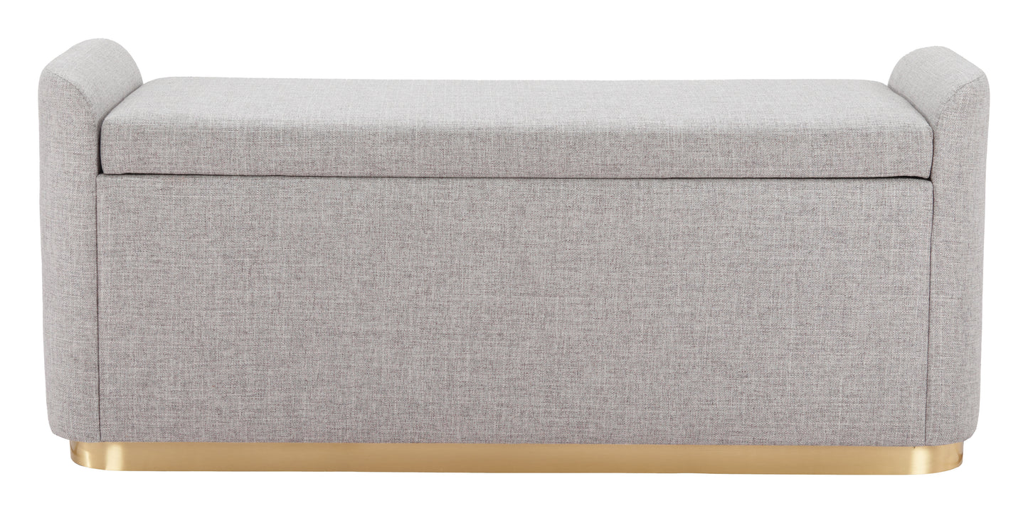 Banco de almacenamiento gris: calidad superior y diseño elegante para su hogar