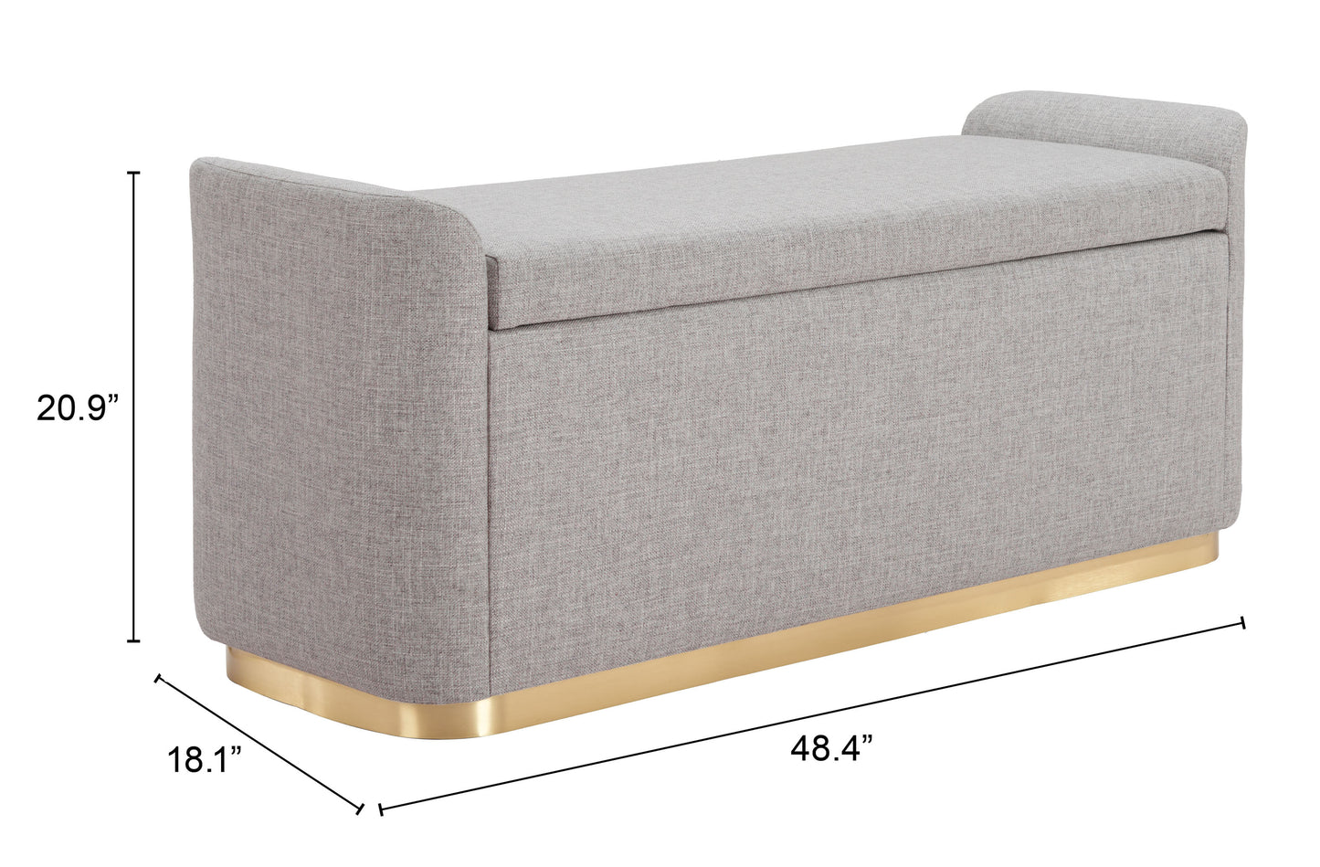 Banco de almacenamiento gris: calidad superior y diseño elegante para su hogar