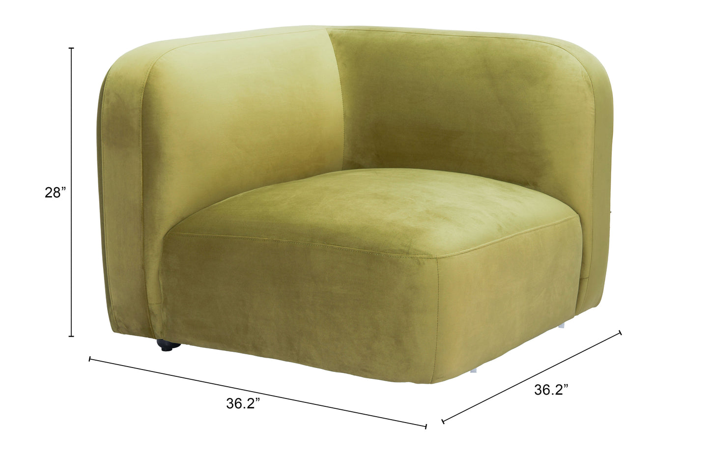 Silla de esquina verde: asiento moderno y ergonómico para el hogar y la oficina