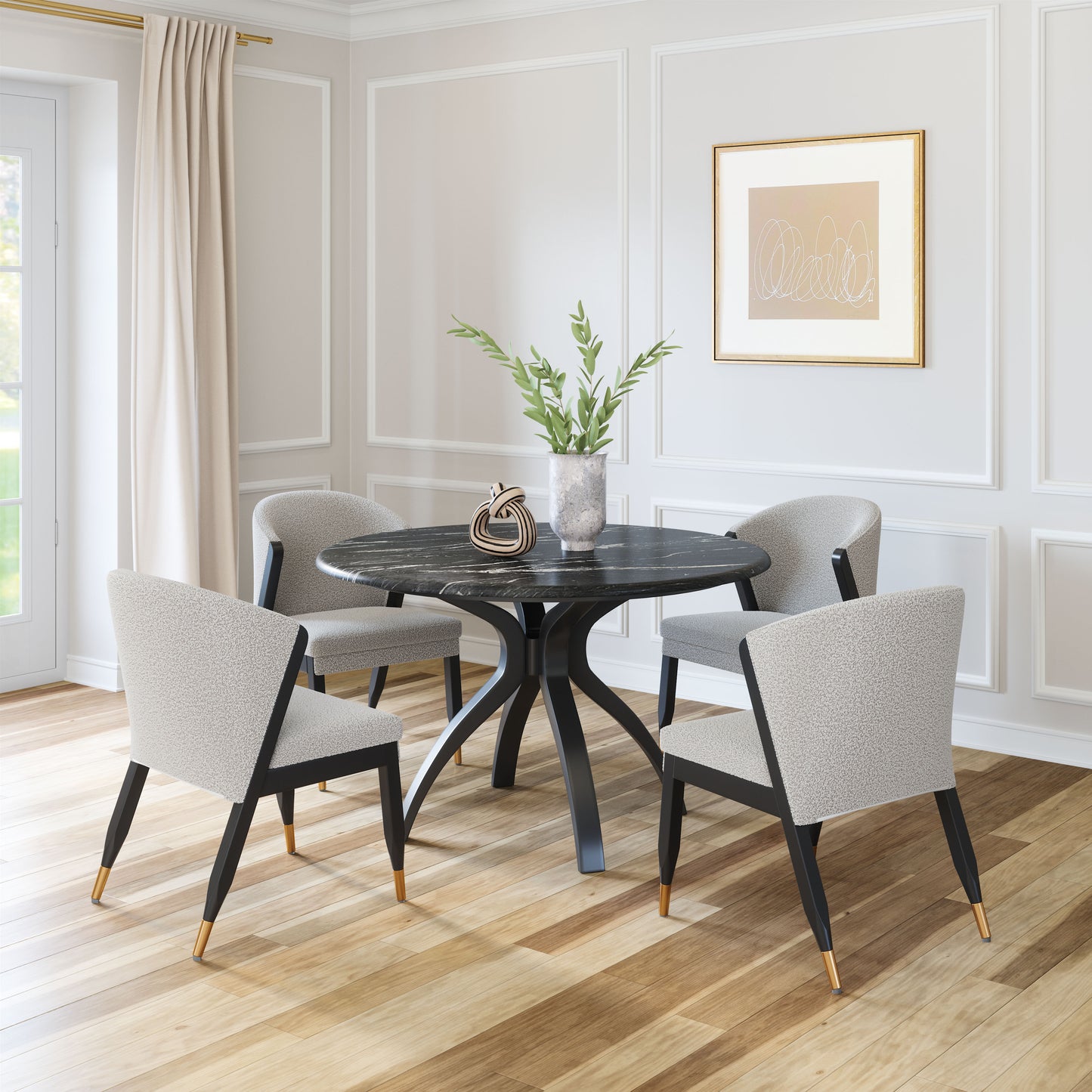 Silla de comedor Misty Gray: asiento moderno y ergonómico para el hogar y la oficina