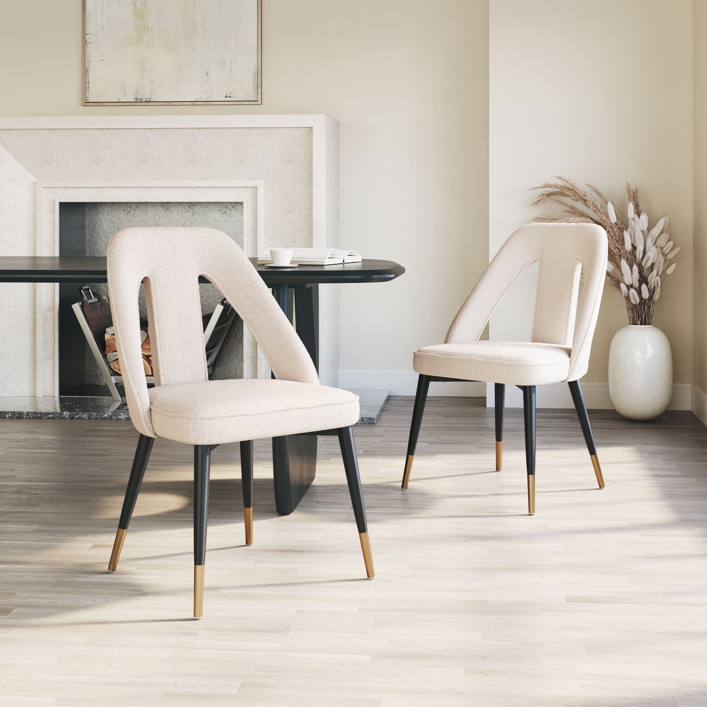 Chaise de salle à manger Artus Ivoire