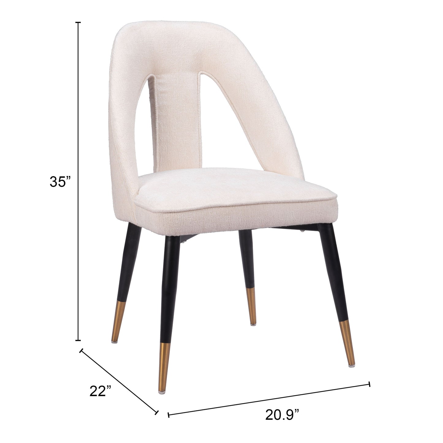 Chaise de salle à manger Artus Ivoire