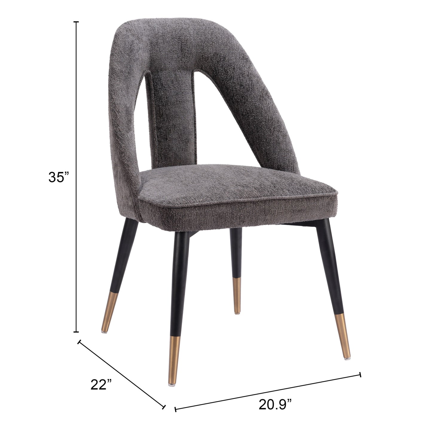 Chaise de salle à manger Artus grise