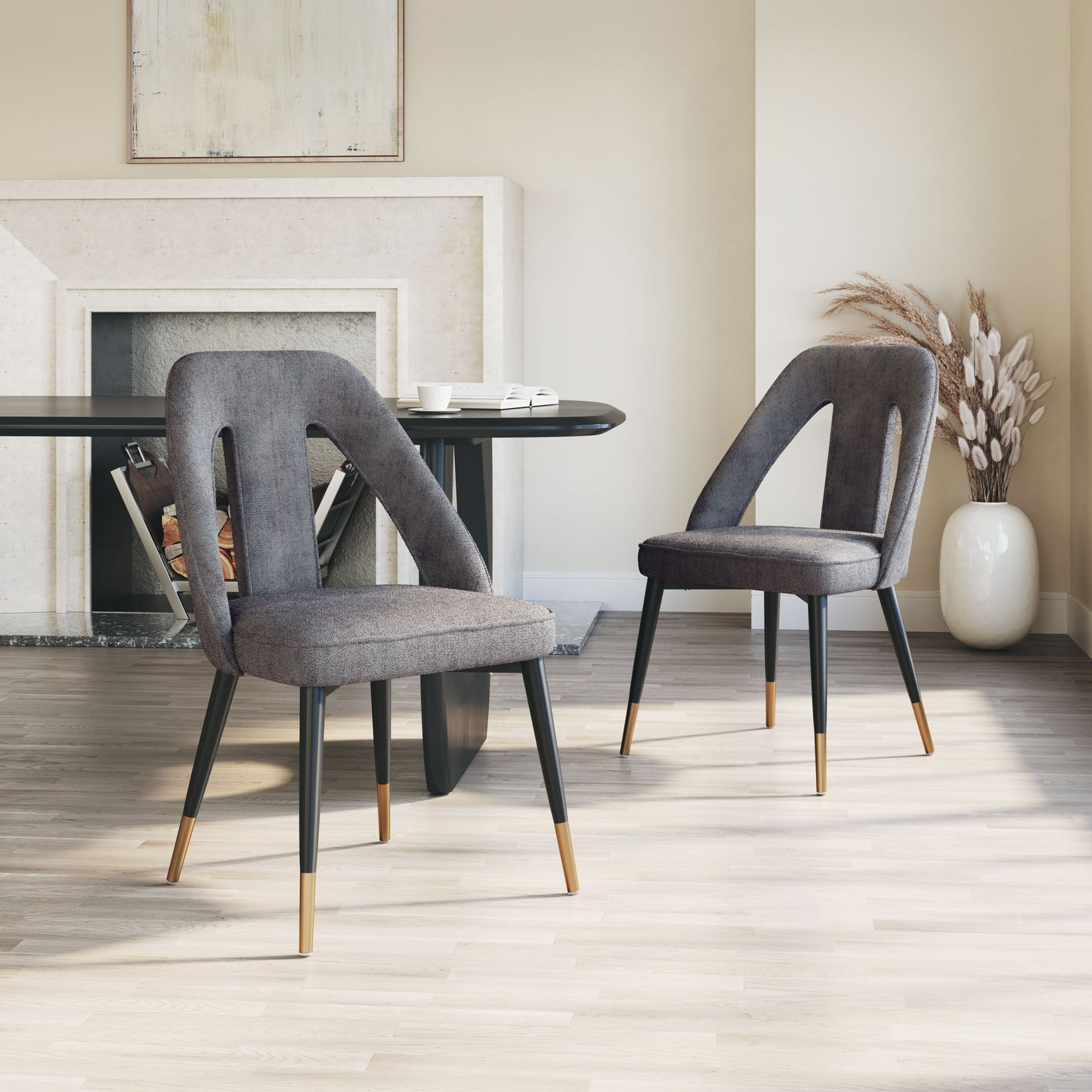Chaise de salle à manger Artus grise