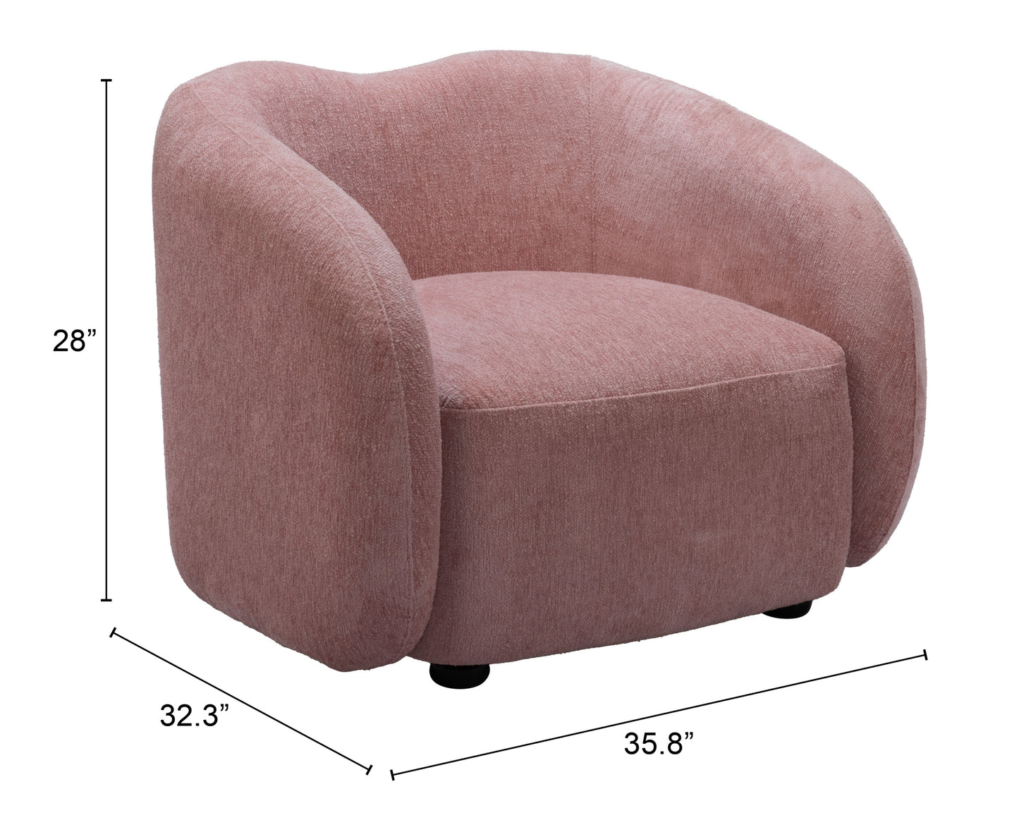 Accent Chair Mauve Pink - Modern & Ergonomic Seating for Home & Office