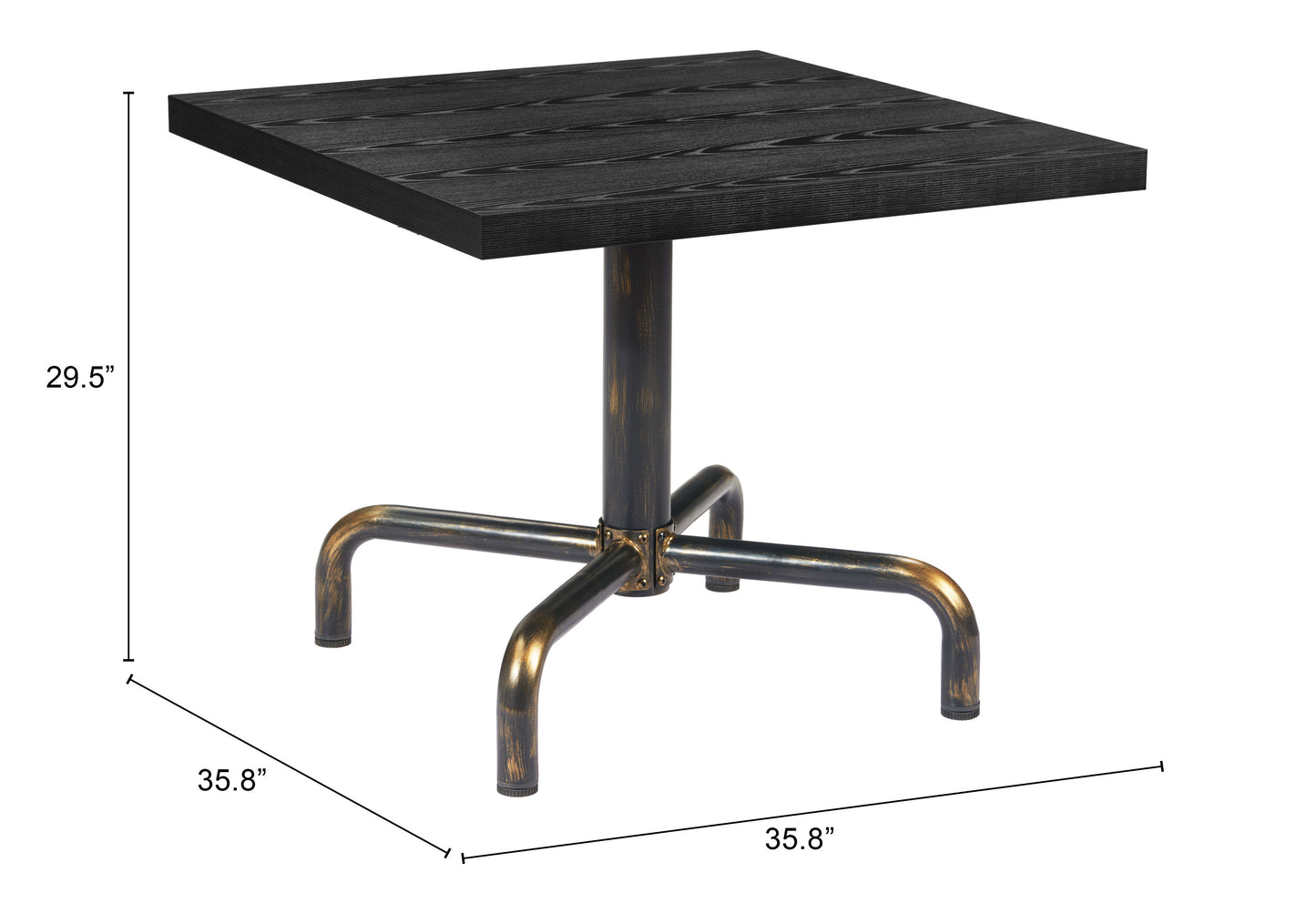 Table de bistrot Neum noire
