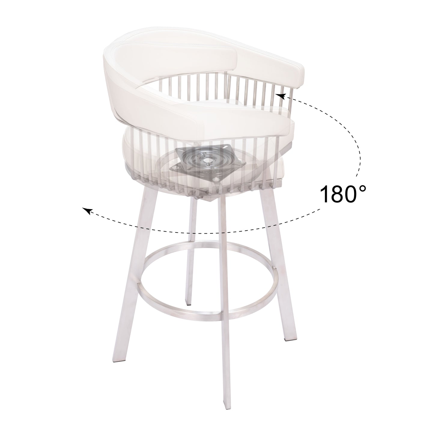 Taburete giratorio blanco: calidad superior y diseño elegante para tu hogar