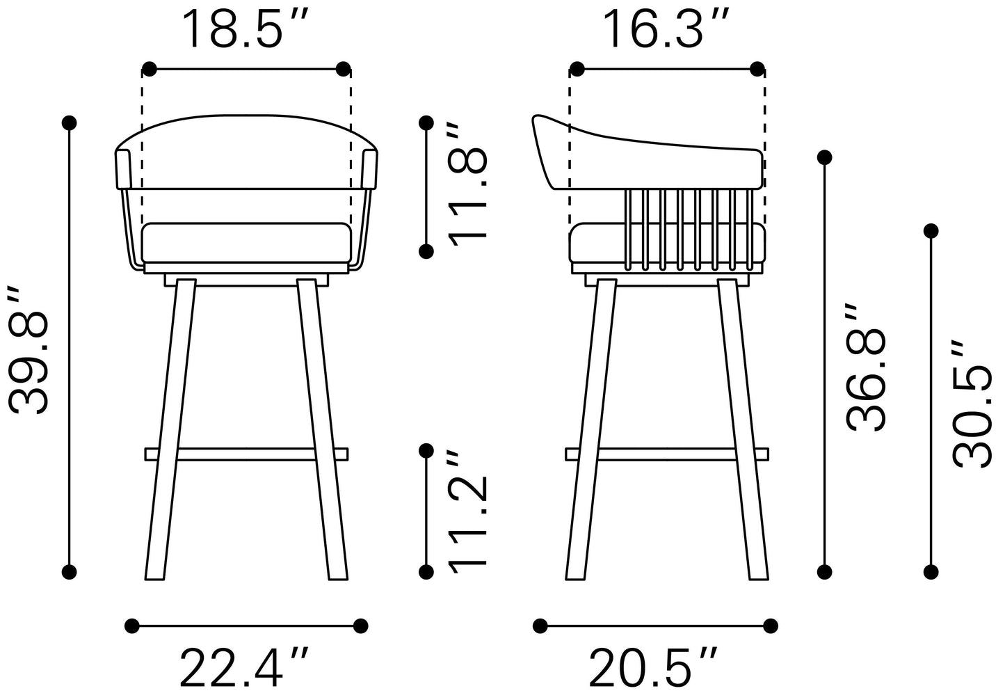 Taburete giratorio blanco: calidad superior y diseño elegante para tu hogar