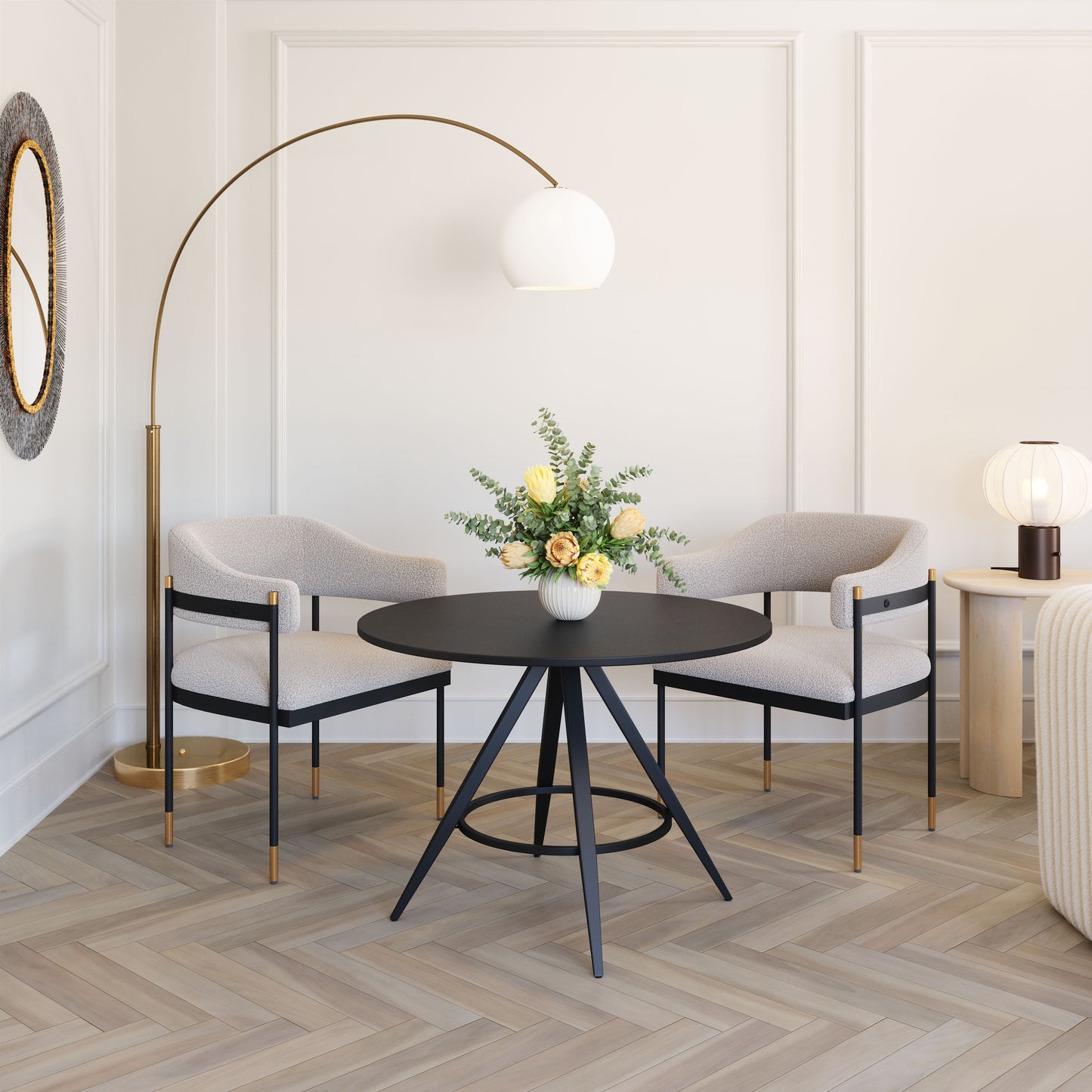 Mesa de comedor negra: elegante y duradera para espacios con estilo.