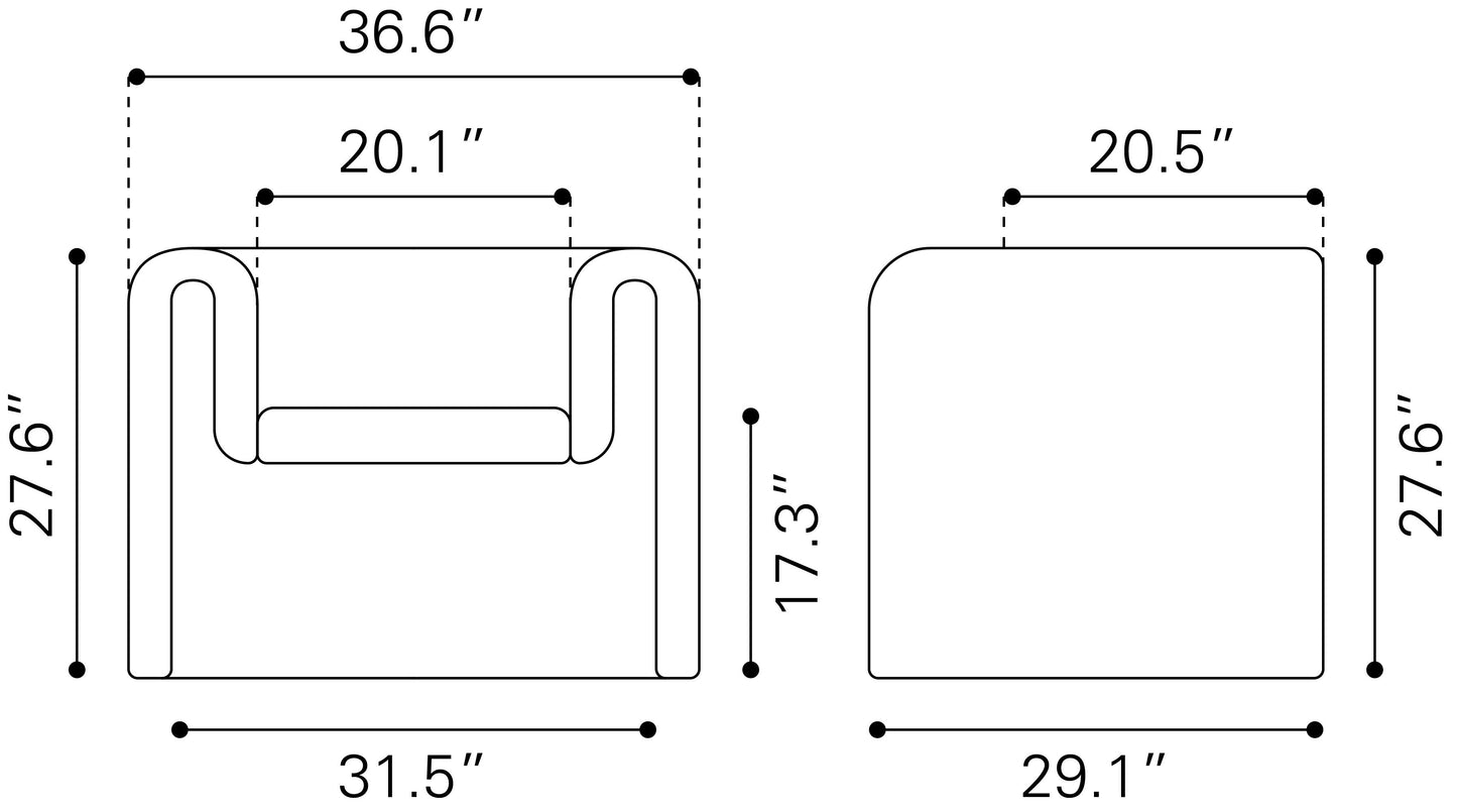 Accent Chair Aquamarine - Modern & Ergonomic Seating for Home & Office
