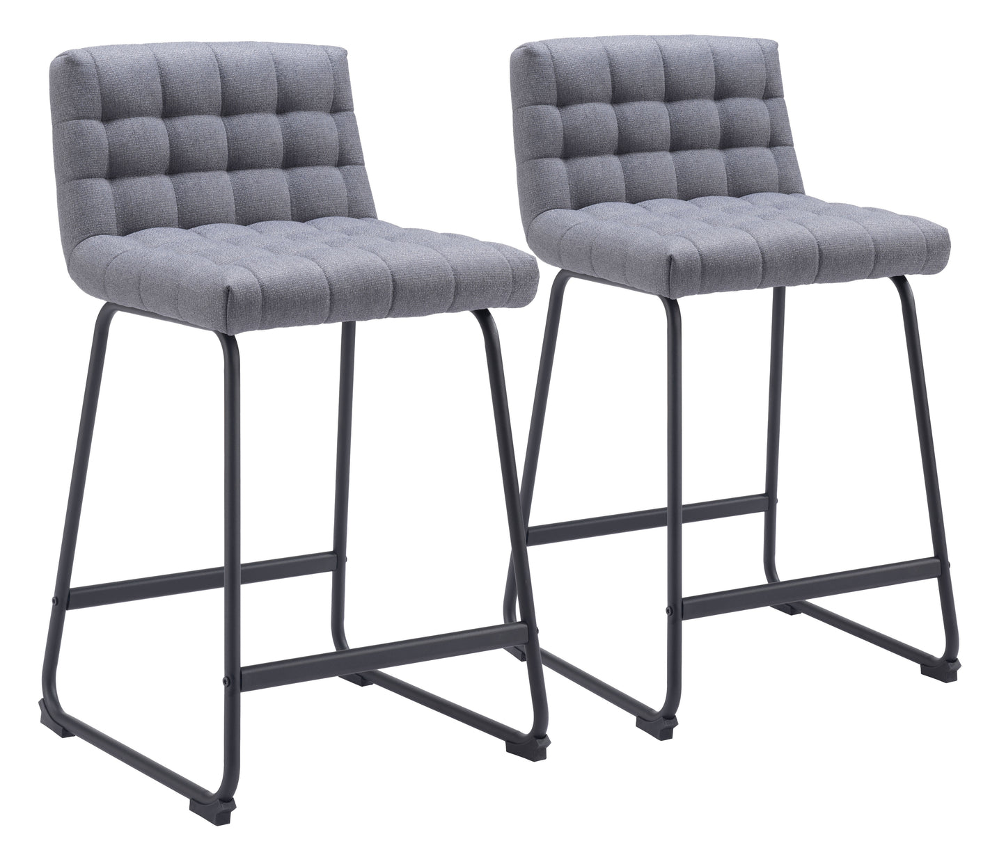 Tabouret de bar Pago (lot de 2) gris