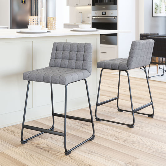 Tabouret de bar Pago (lot de 2) gris