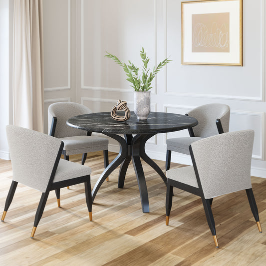 Mesa de comedor negra: elegante y duradera para espacios con estilo.