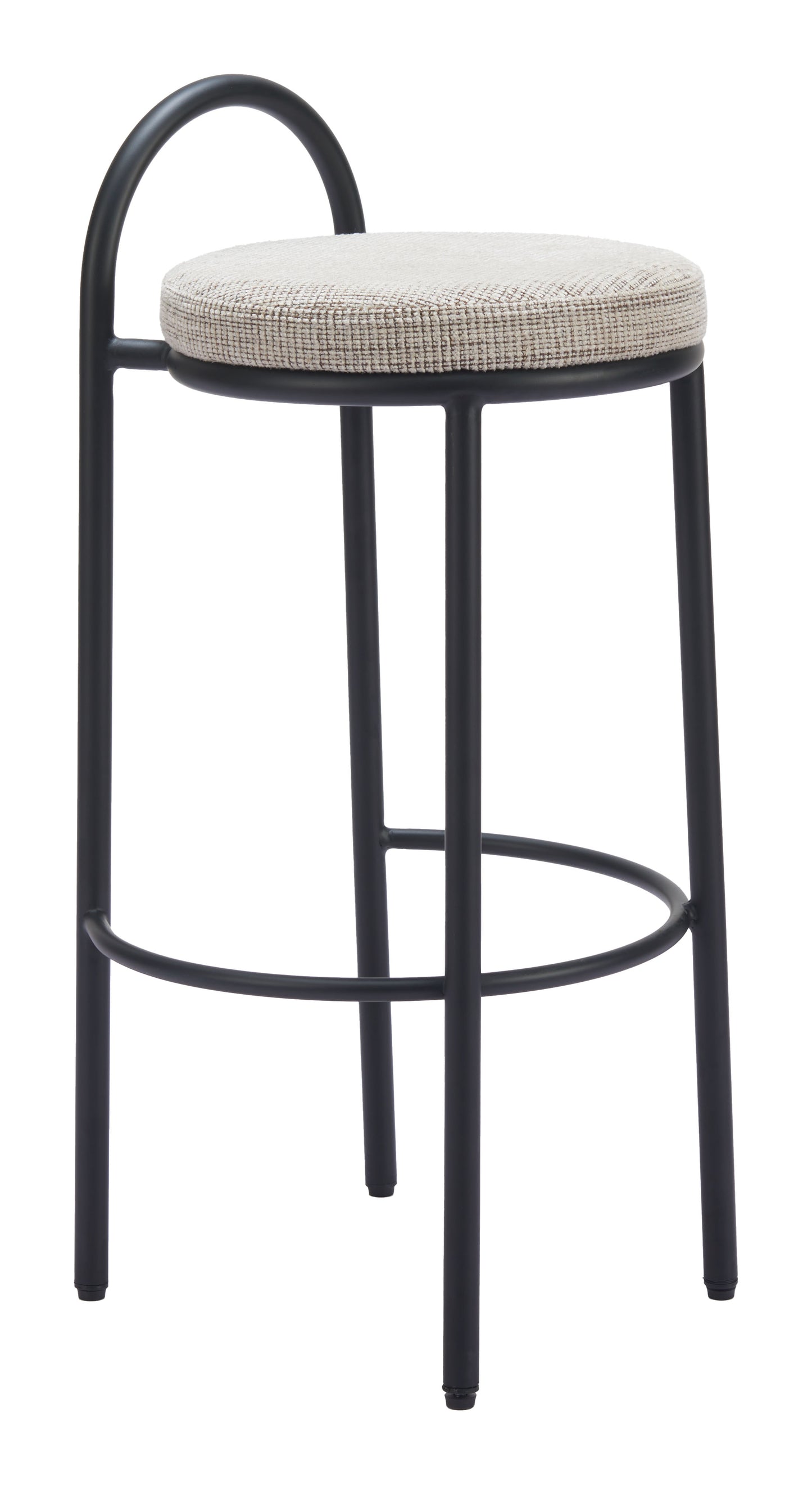 Tabouret de bar en sisal (lot de 2) Tweed beige