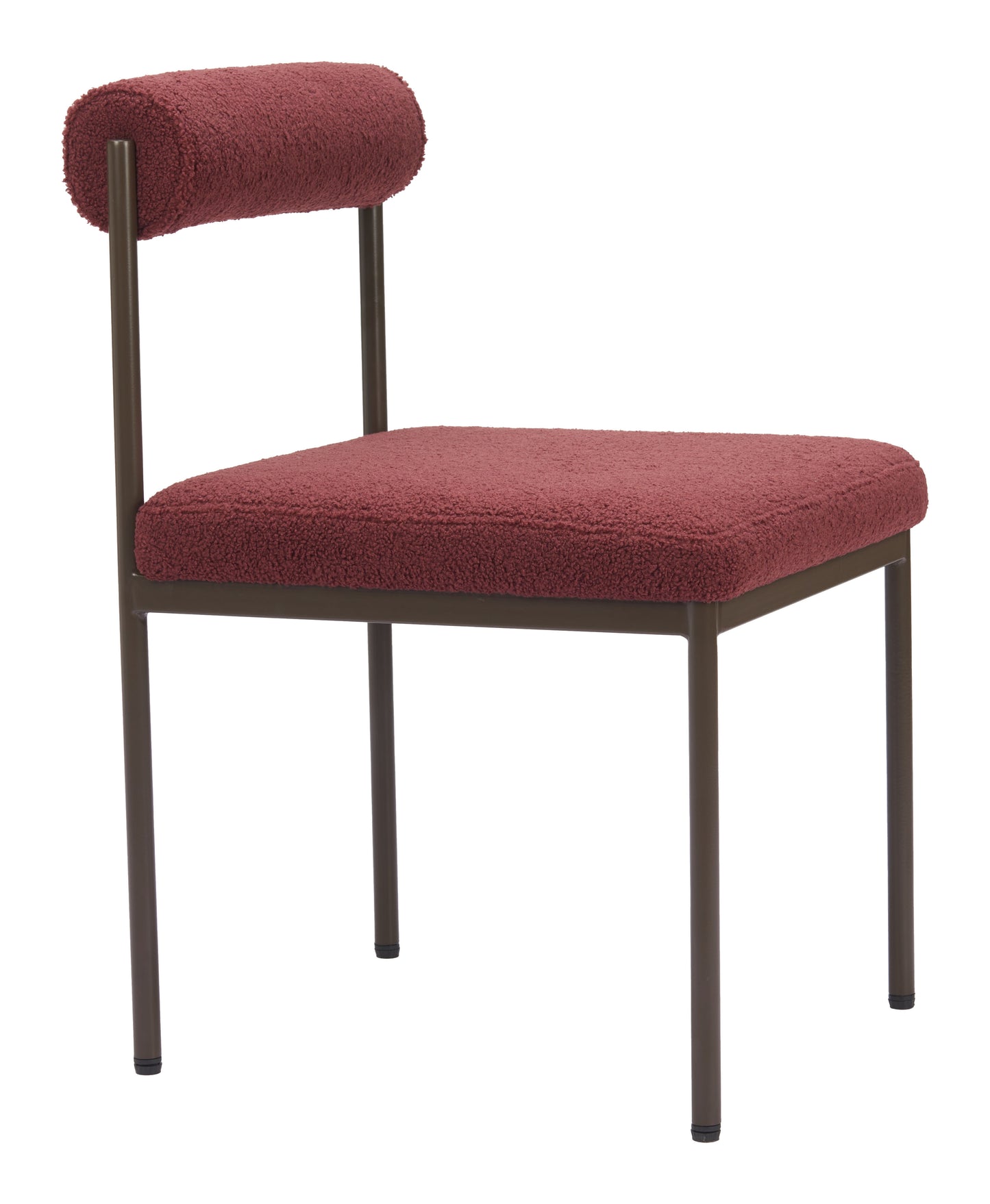 Chaise de salle à manger Livorno rouge et bronze