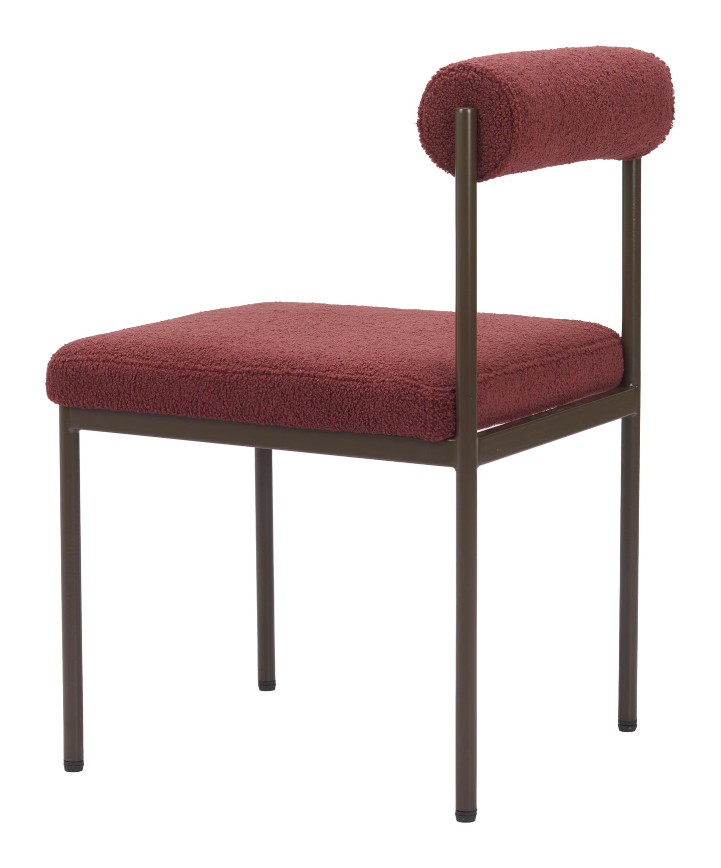 Chaise de salle à manger Livorno rouge et bronze