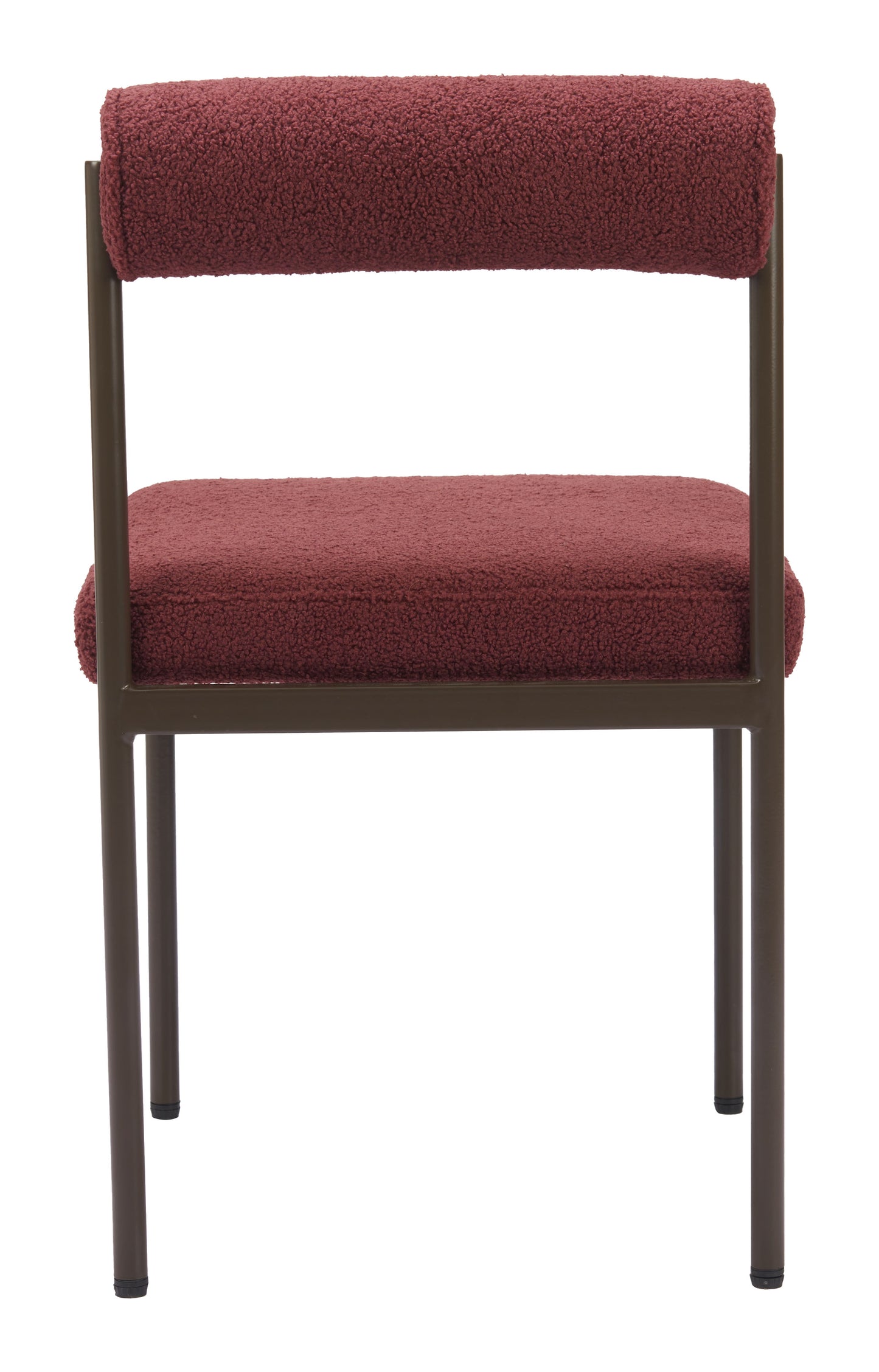 Chaise de salle à manger Livorno rouge et bronze