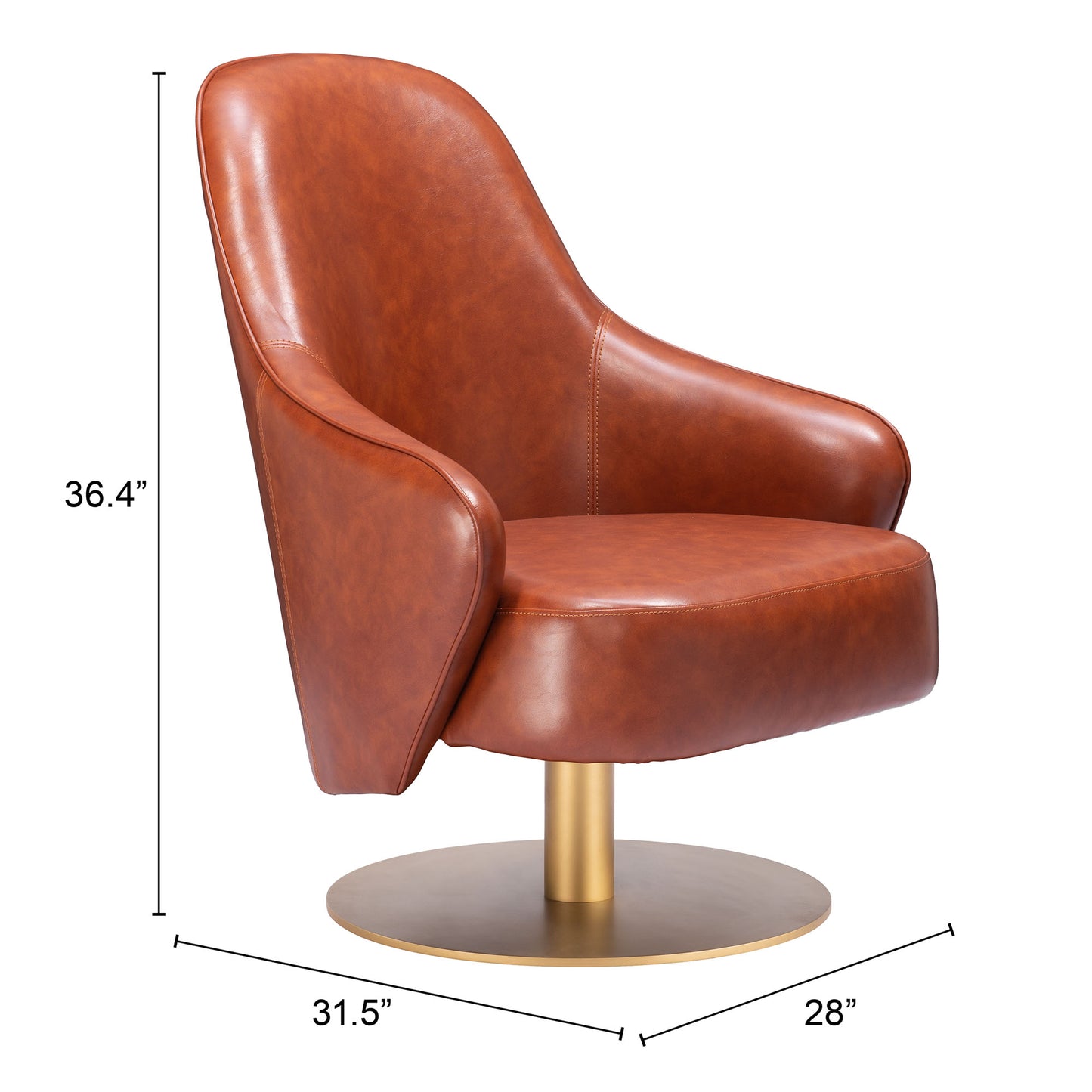 Accent Chair Brown - Modern & Ergonomic Seating for Home & Office