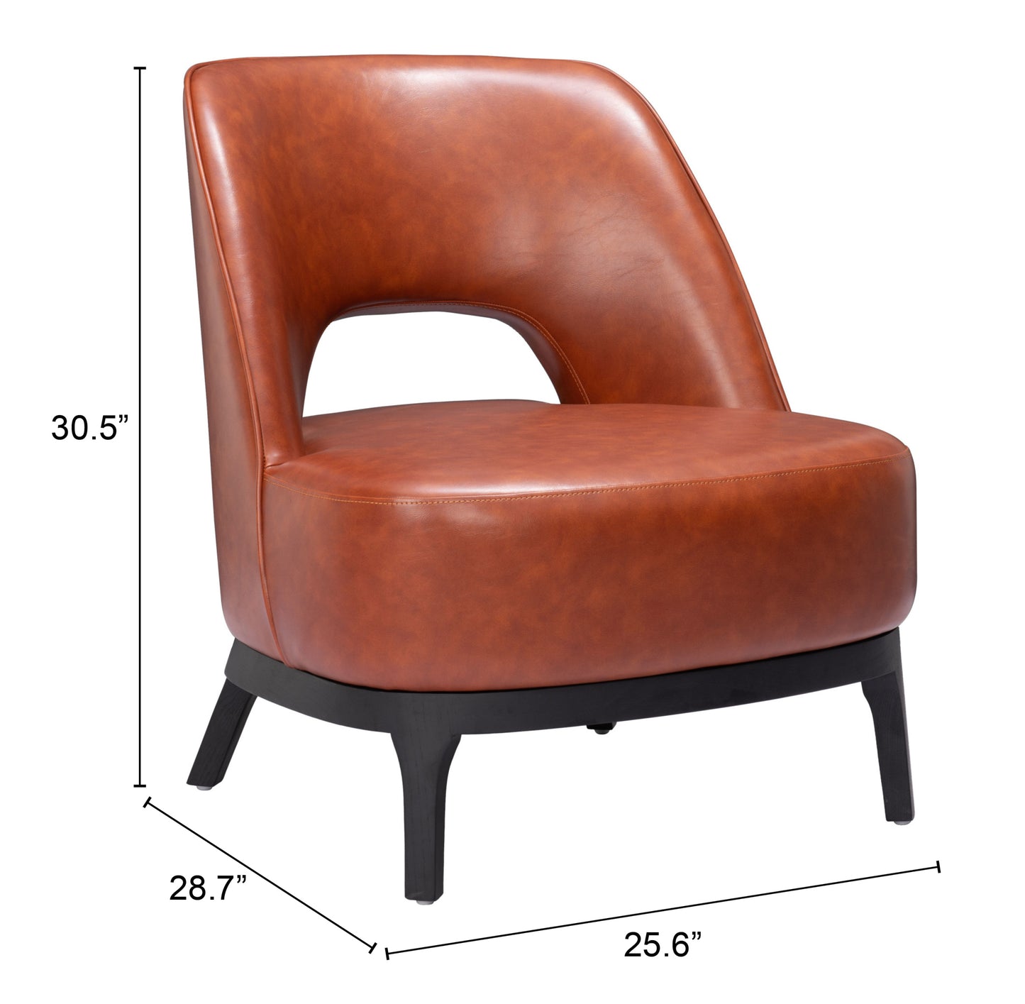 Fauteuil d'appoint Mistley marron