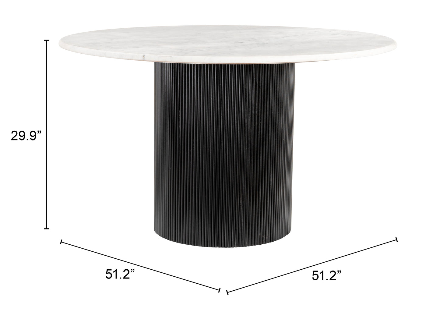 Mesa de comedor blanca y negra: elegante y duradera para espacios con estilo.