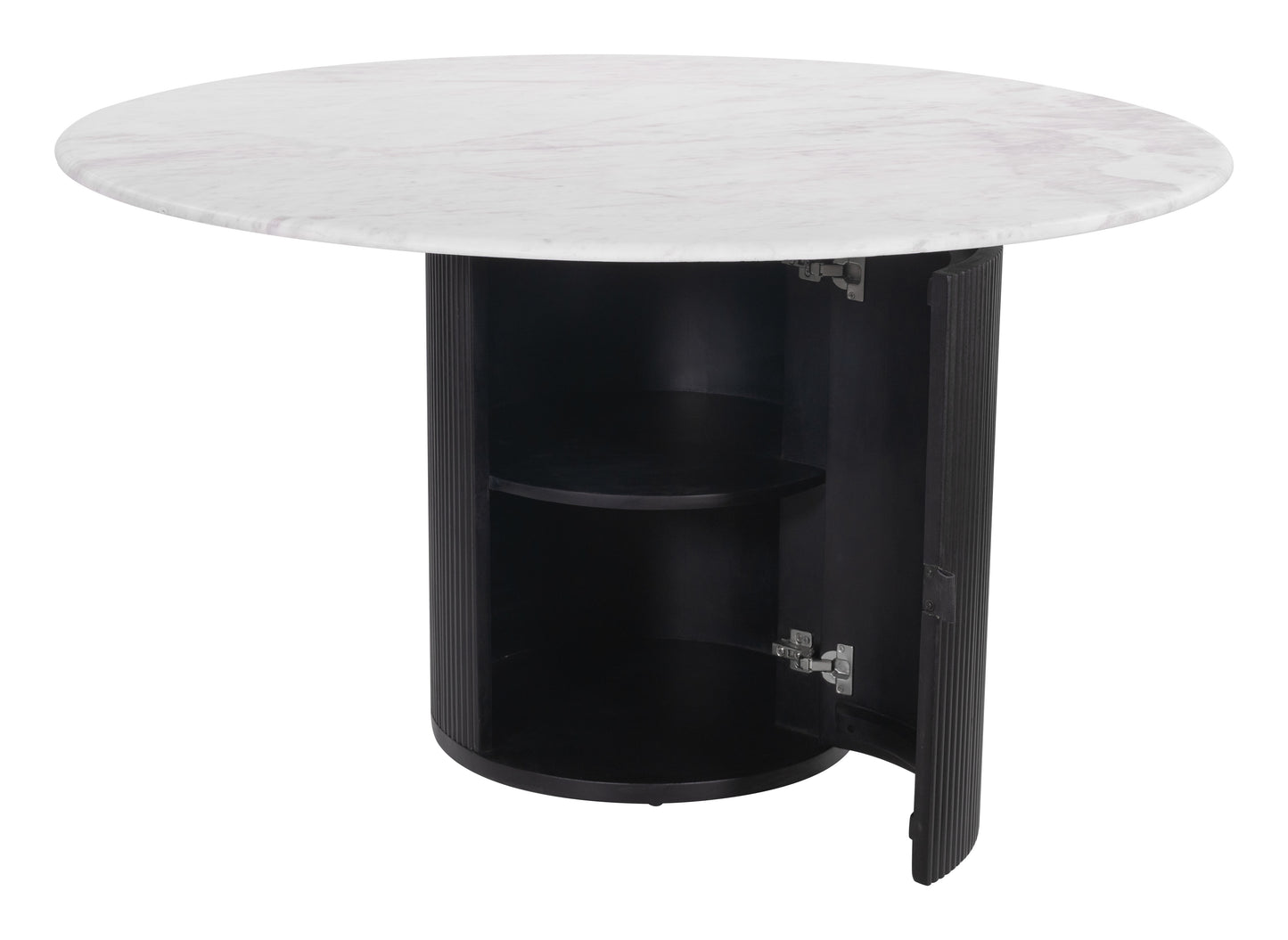 Mesa de comedor blanca y negra: elegante y duradera para espacios con estilo.