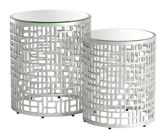 Side Table Set (2-Piece) Silver - Elegant & Durable Dining Table for Stylish Spaces
