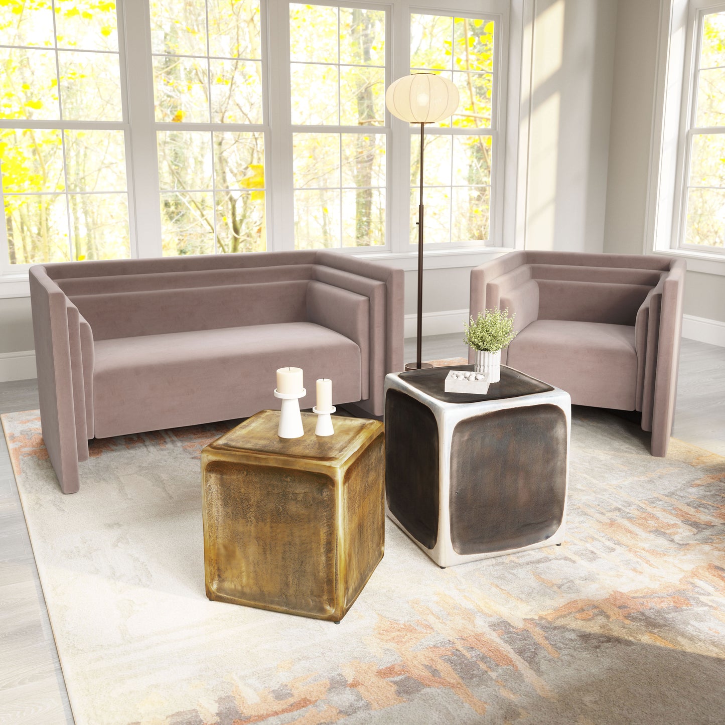 Side Table Set (2-Piece) Multicolor - Elegant & Durable Dining Table for Stylish Spaces