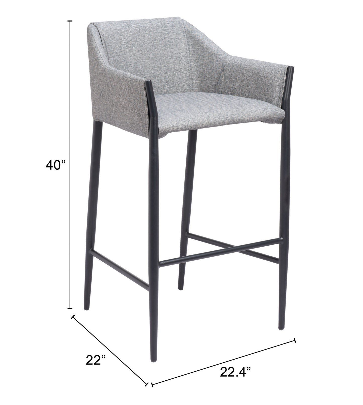 Taburete de bar gris pizarra: calidad superior y diseño elegante para su hogar