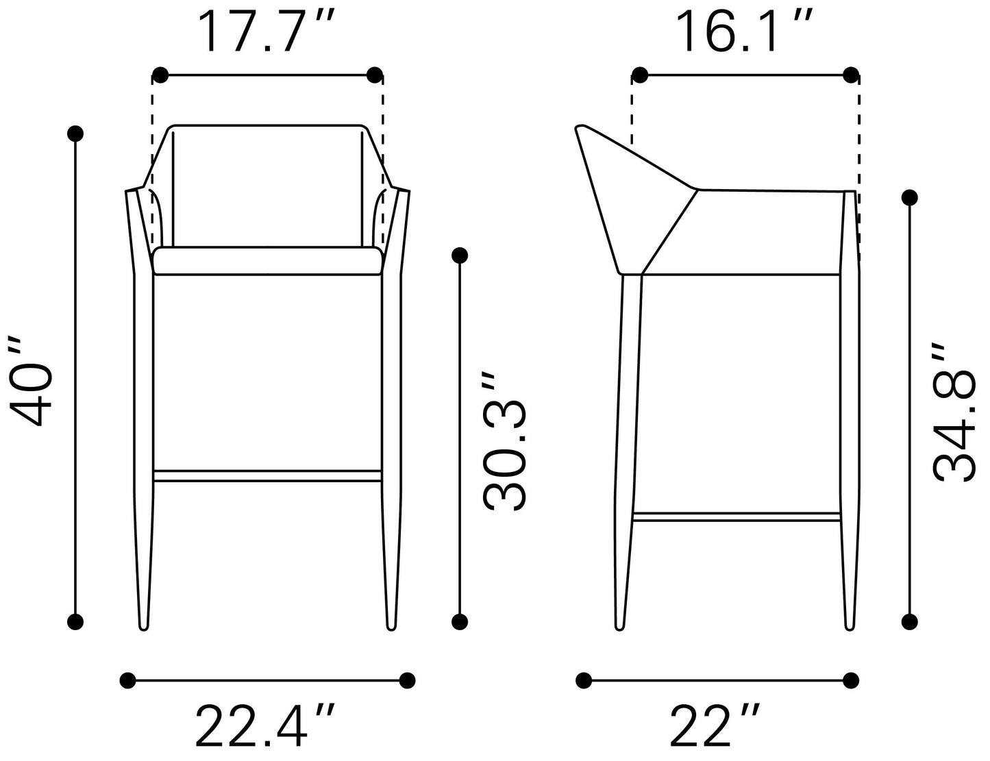 Taburete de bar gris pizarra: calidad superior y diseño elegante para su hogar
