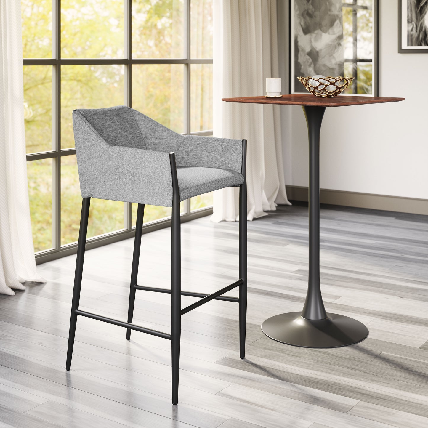 Taburete de bar gris pizarra: calidad superior y diseño elegante para su hogar