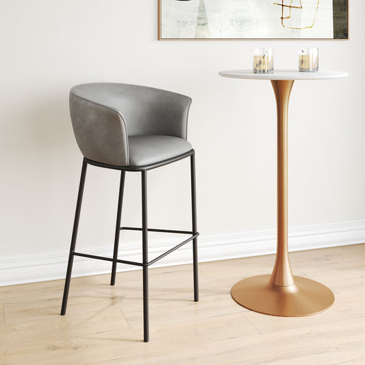 Tabouret de bar Garston gris
