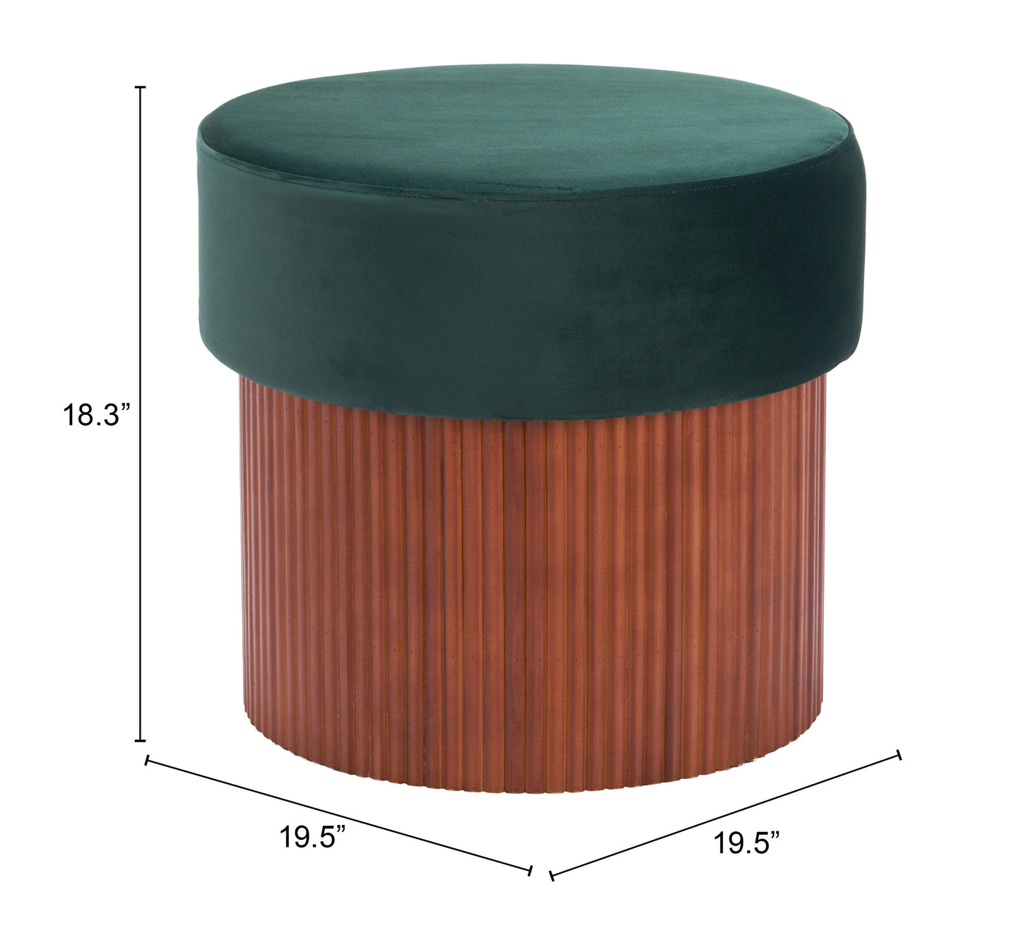 Otomana de almacenaje verde: calidad superior y diseño elegante para tu hogar