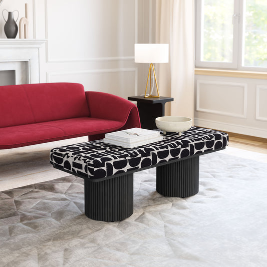 Banc Botoia Noir et Blanc