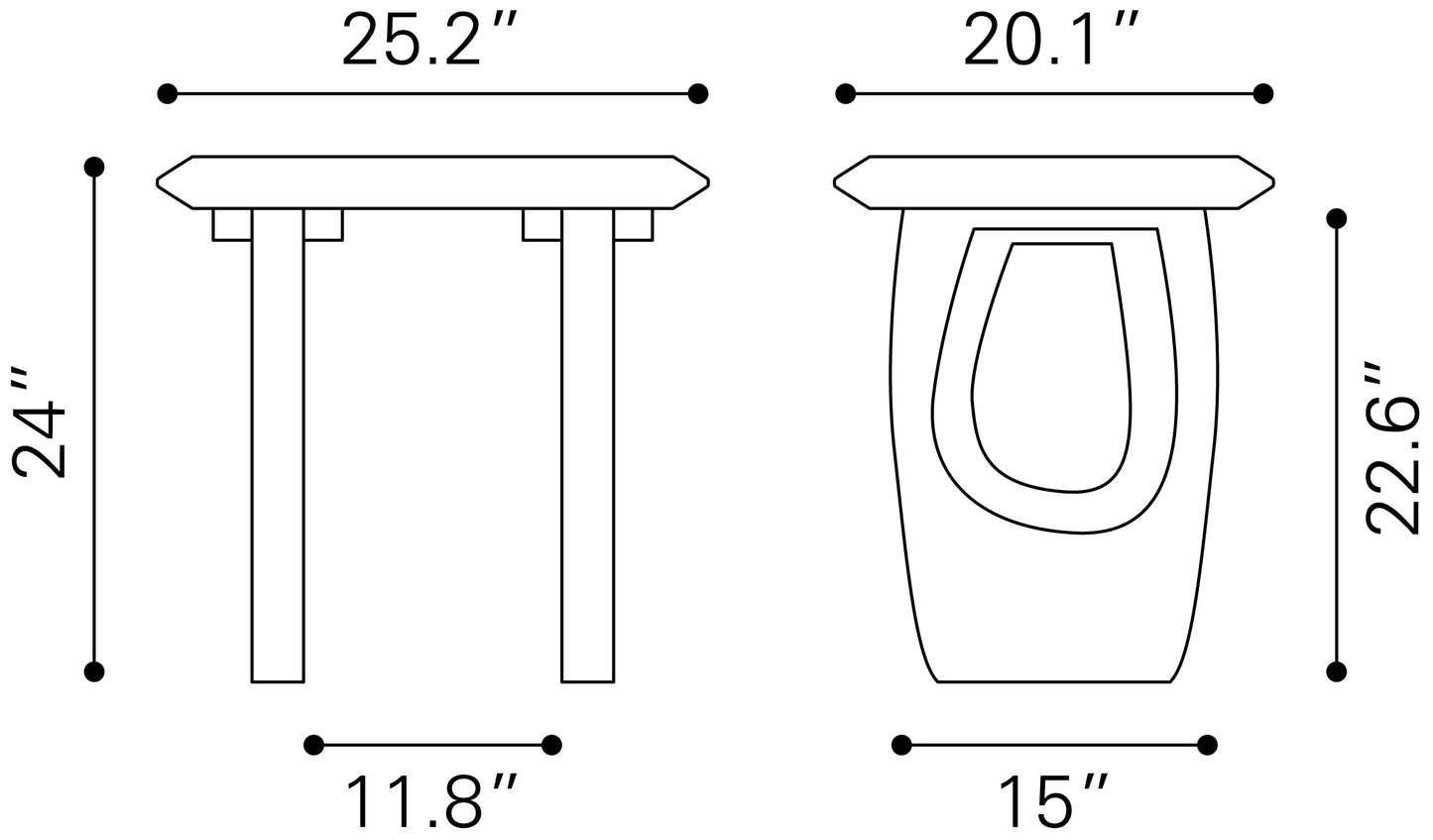 Table d'appoint Arasan noire