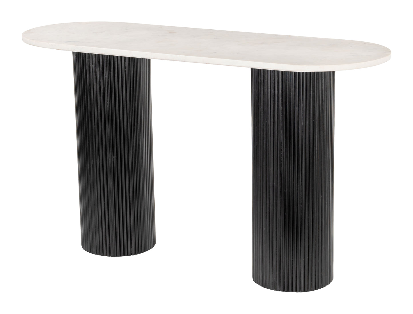 Table console Izola blanche et noire