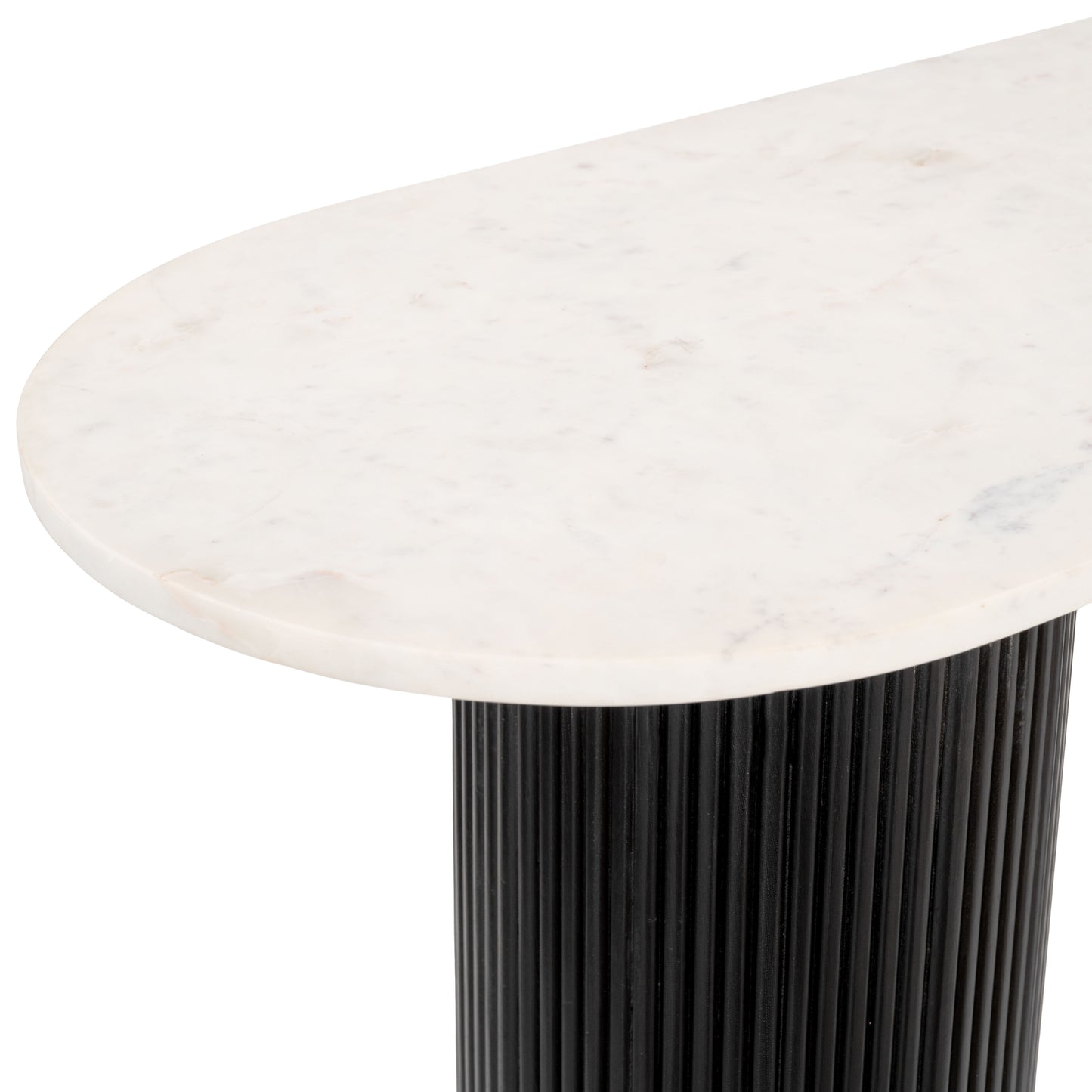 Table console Izola blanche et noire