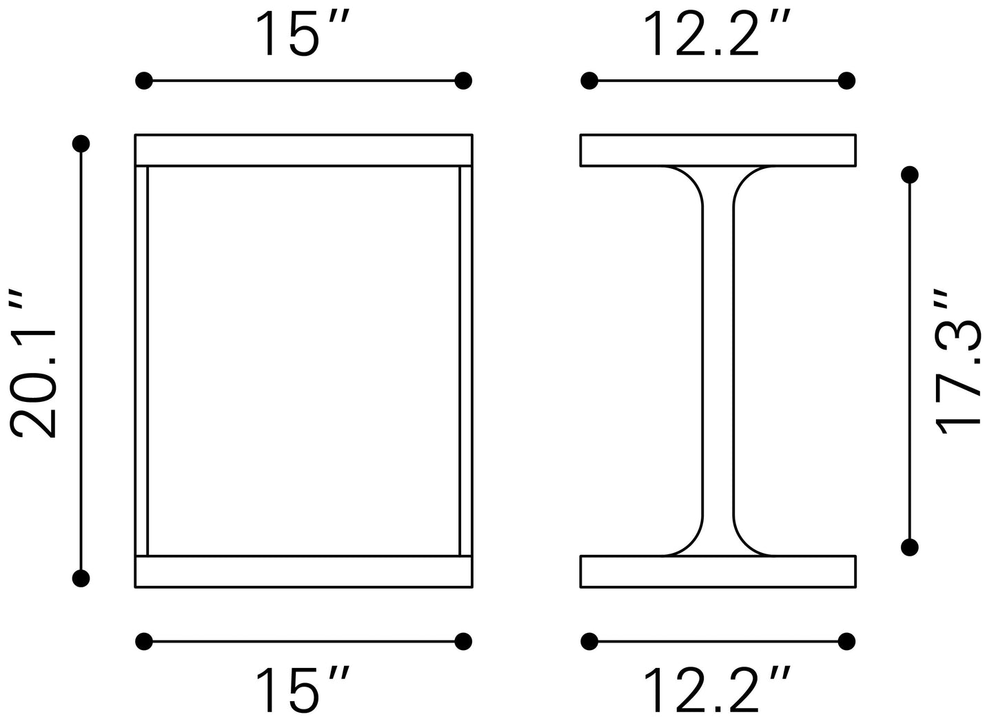 Side Table Black - Elegant & Durable Dining Table for Stylish Spaces