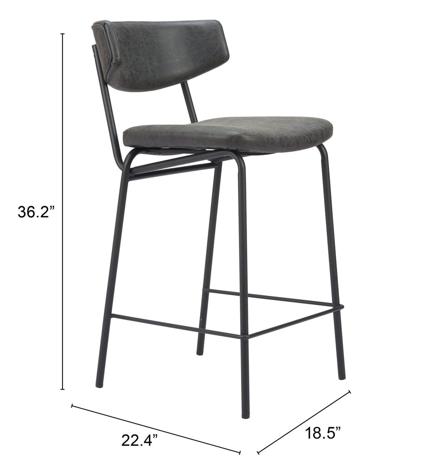 Counter Stool (Set of 2) Vintage Black - Premium Quality & Stylish Design for Your Home