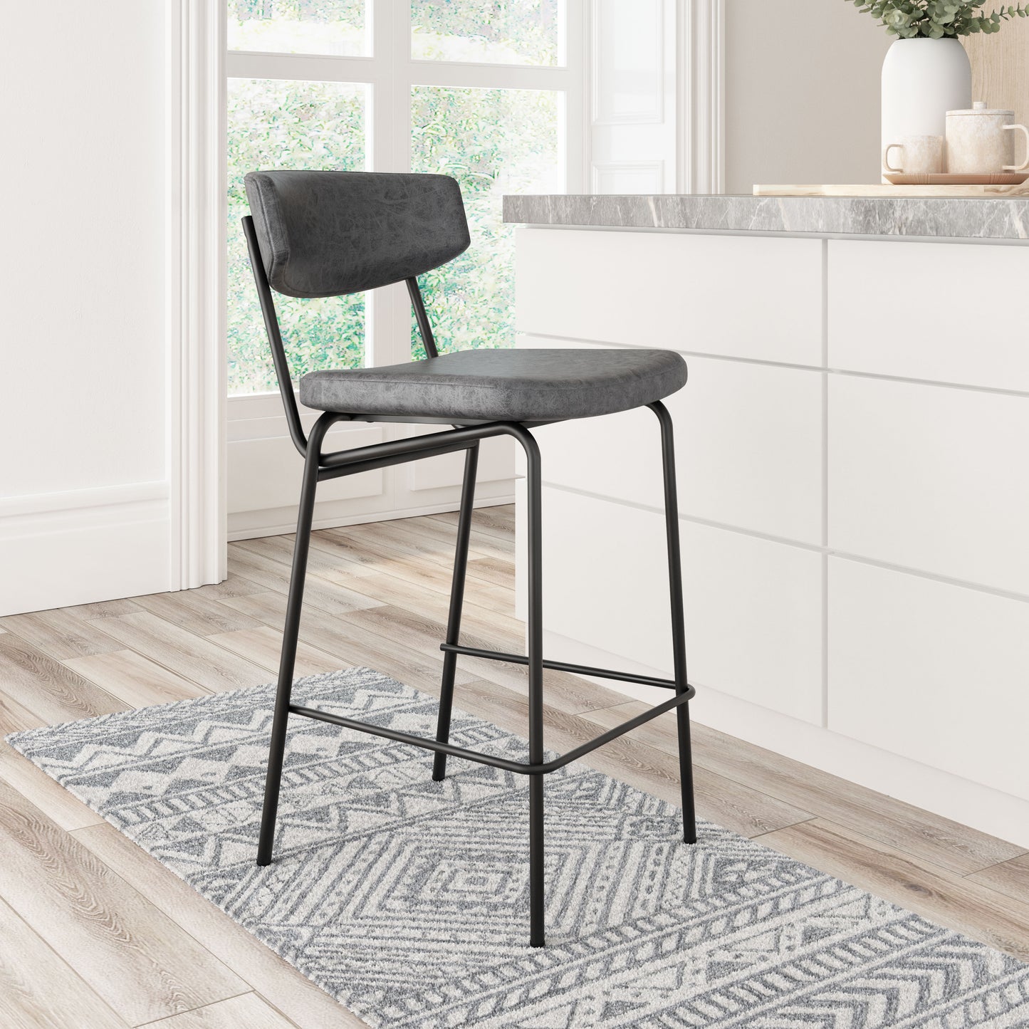 Counter Stool (Set of 2) Vintage Black - Premium Quality & Stylish Design for Your Home