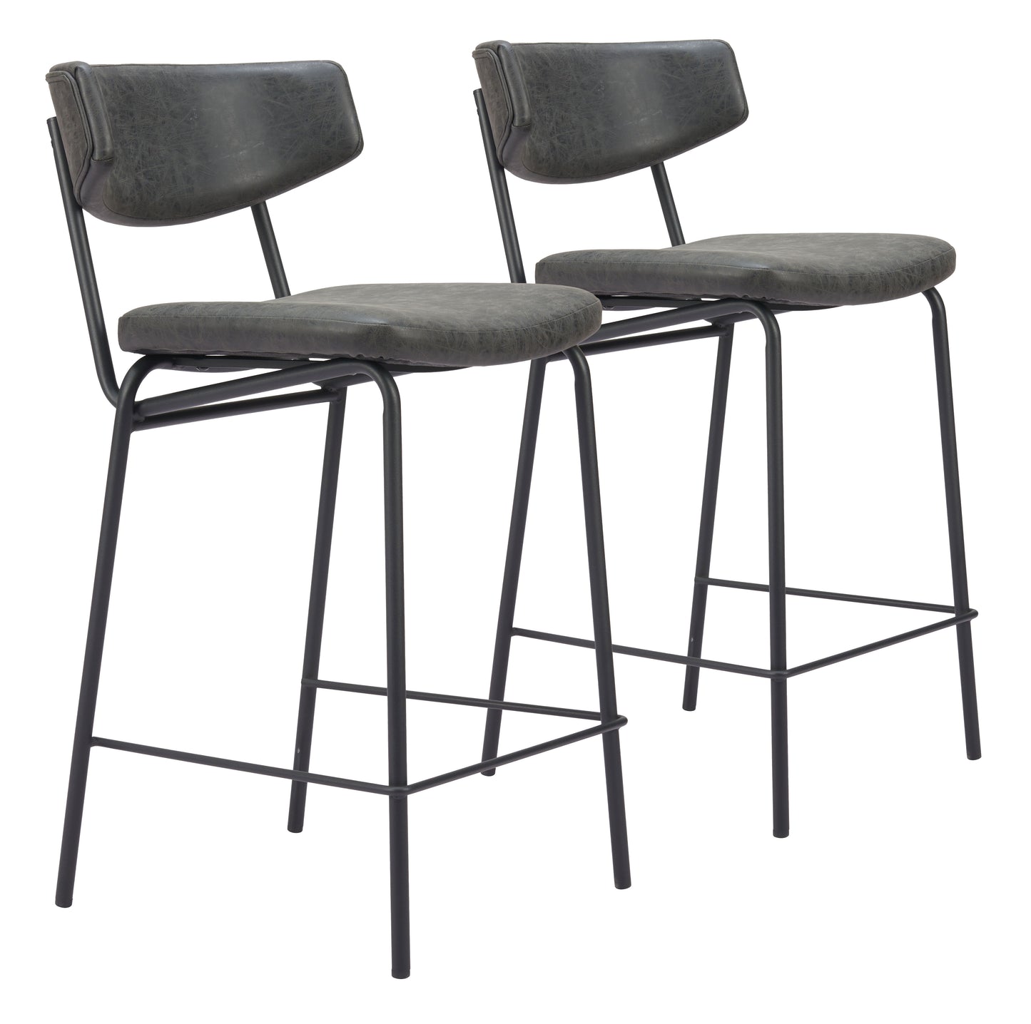 Counter Stool (Set of 2) Vintage Black - Premium Quality & Stylish Design for Your Home