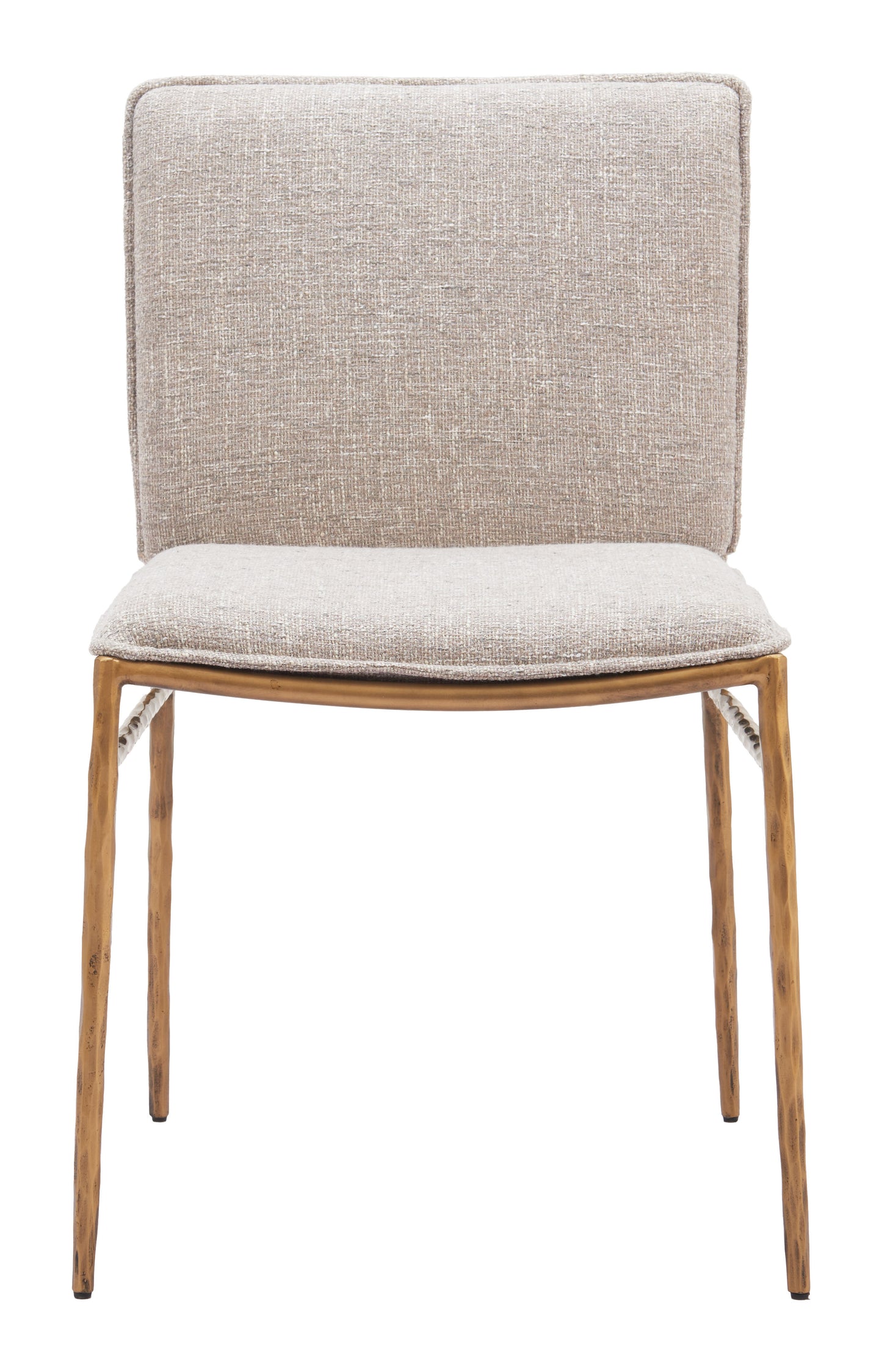 Dining Chair Beige & Gold - Modern & Ergonomic Seating for Home & Office