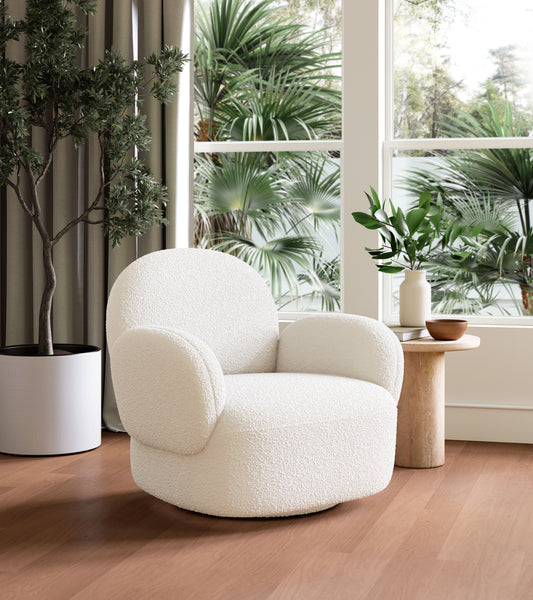 Swivel Chair White - Modern & Ergonomic Seating for Home & Office