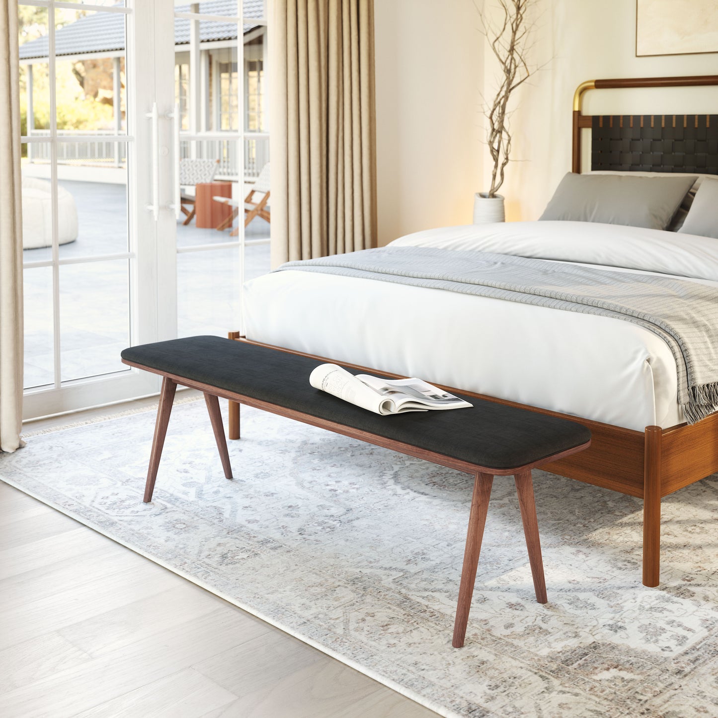 Bench Black & Walnut - Premium Quality & Stylish Design for Your Home