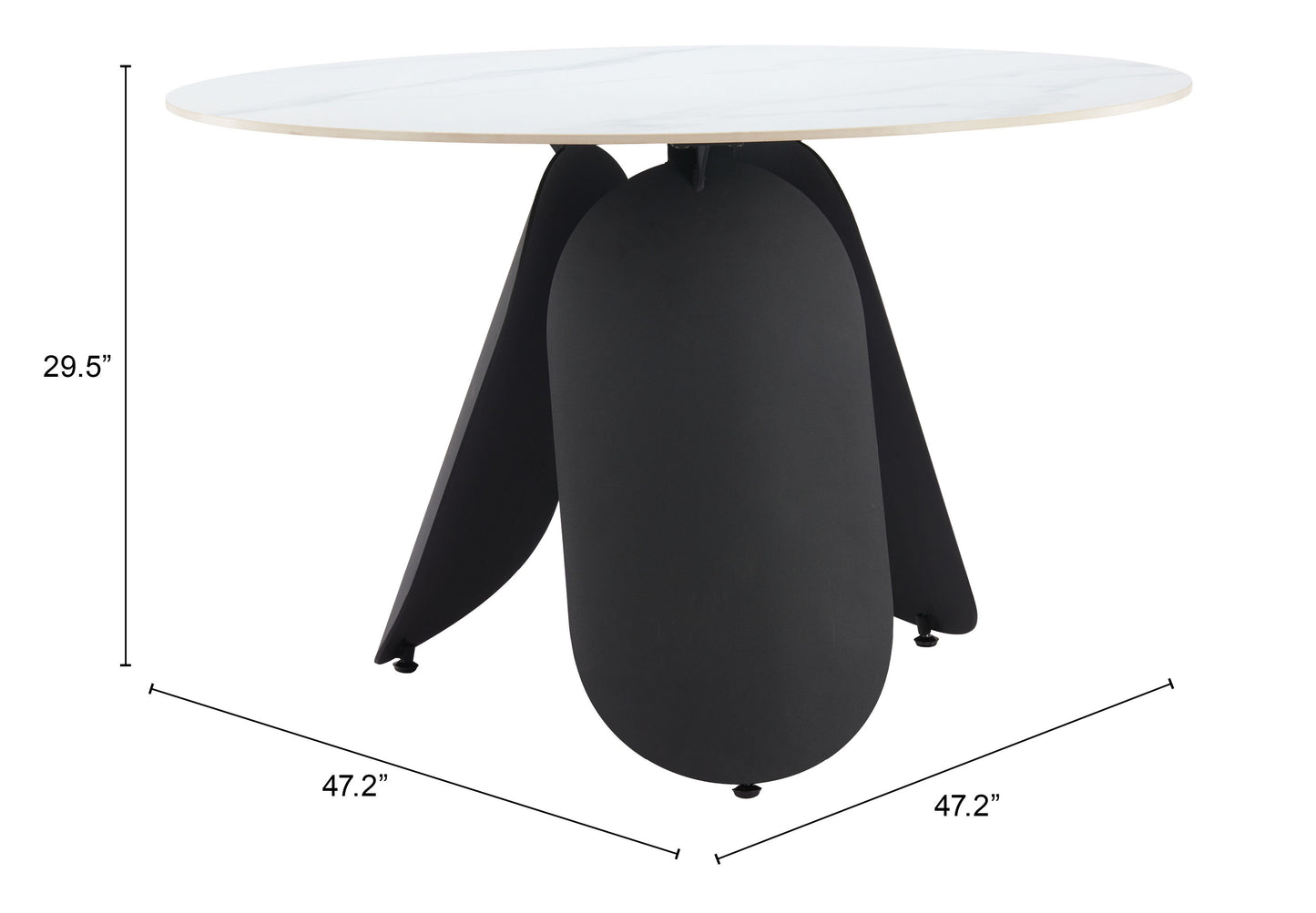 Table à manger Toru blanche